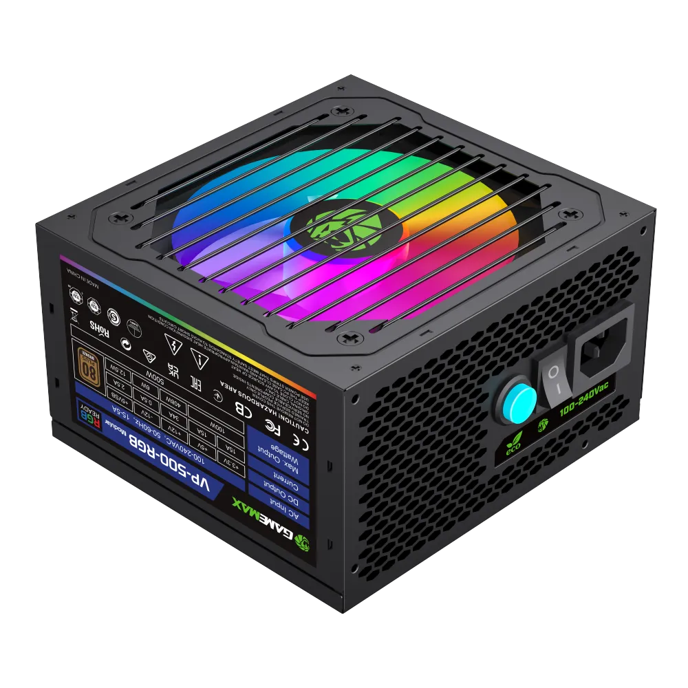 GameMax VP-600-RGB-M 600W 80 Plus Bronze Semi-Modular RGB — 7/7