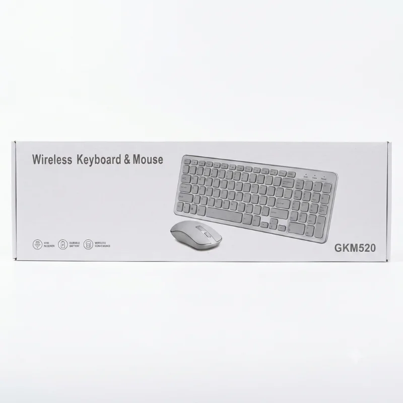 GKM520 Wireless Keyboard & Mouse Combo (Black / White)