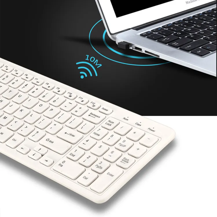 GKM520 Wireless Keyboard & Mouse Combo (Black - White) — 2/3