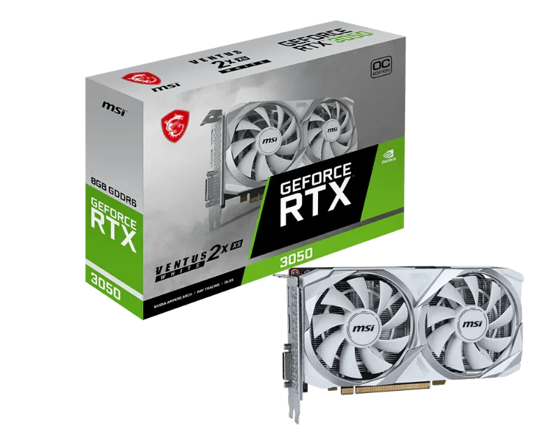 MSI GeForce RTX 3050 VENTUS 2X XS WHITE 8G