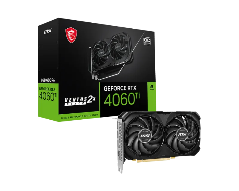 MSI GeForce RTX 4060 Ti VENTUS 2X BLACK 8G