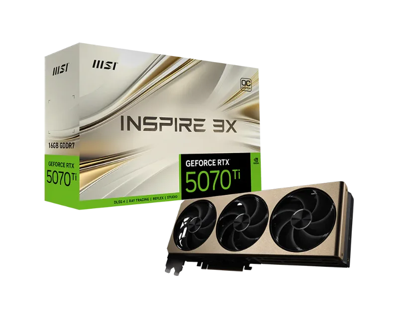 MSI GeForce RTX 5070 Ti INSPIRE 3X OC PLUS 16G