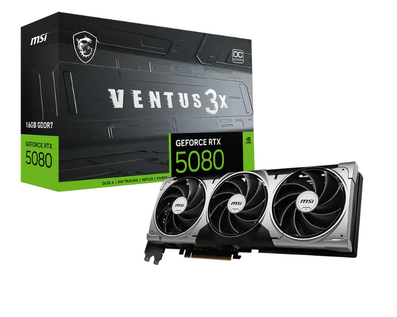 MSI GeForce RTX 5080 VENTUS 3X OC 16G