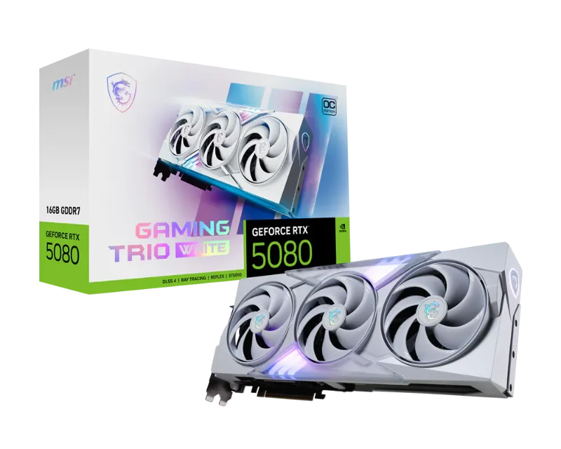 MSI GeForce RTX 5080 GAMING TRIO OC WHITE 16G