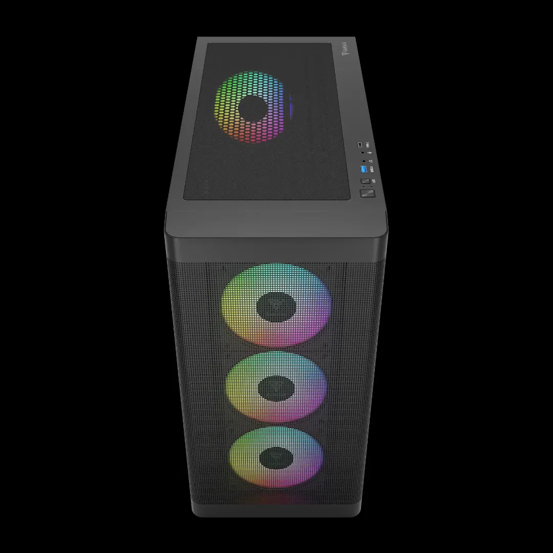 GAMDIAS ATHENA M3 4× Fan ARGB Black — 8/9