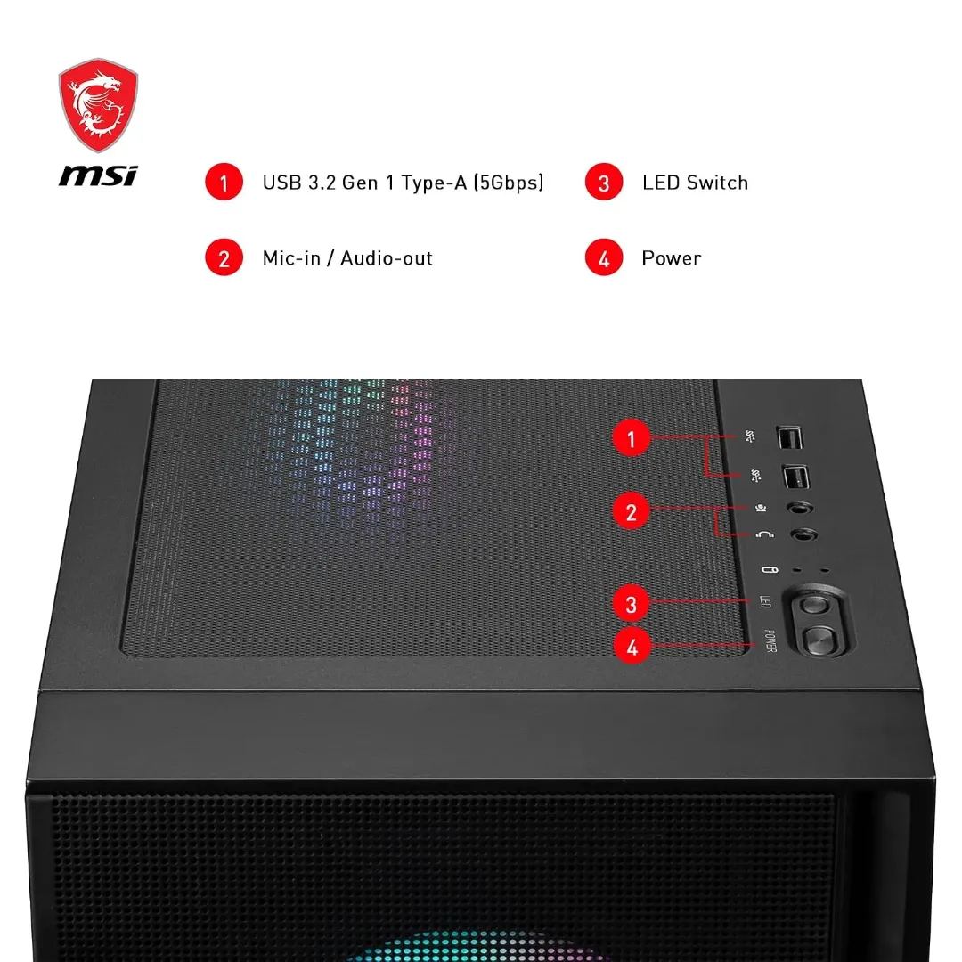 MSI MAG FORGE 320R AIRFLOW Black — 4/6