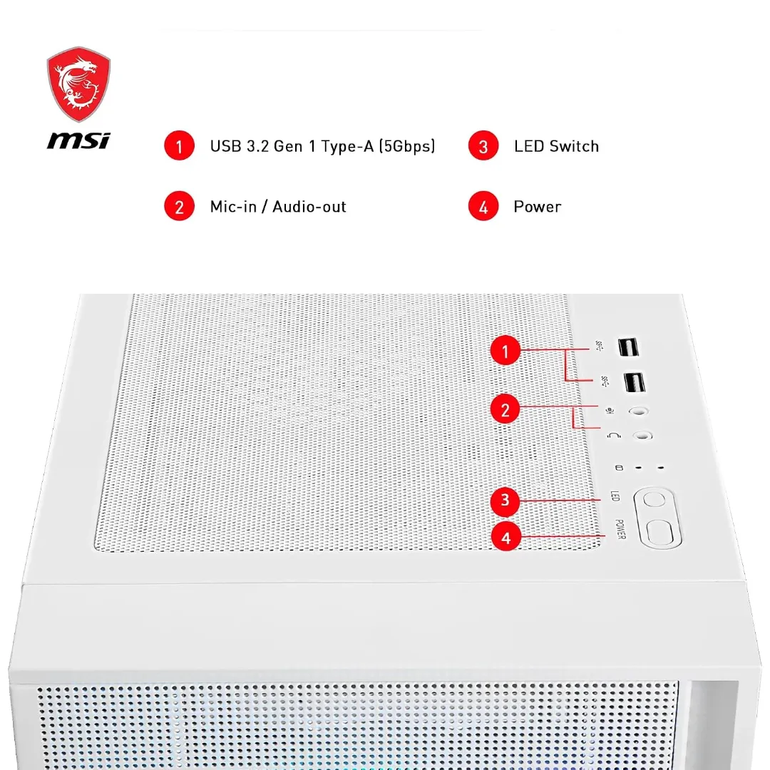 MSI MAG FORGE 320R AIRFLOW White — 5/7