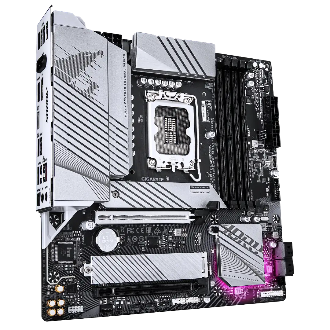 GIGABYTE B760M AORUS ELITE WIFI6E GEN5 — 3/4
