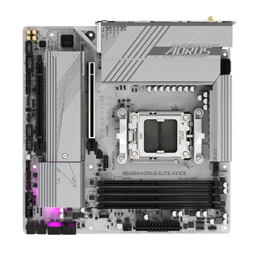 GIGABYTE B650M AORUS ELITE AX ICE — 5/6