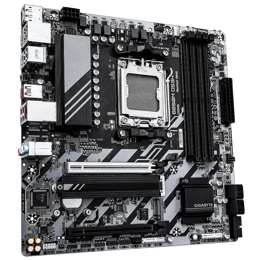 GIGABYTE B850M DS3H — 3/4